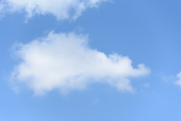 Clouds on blue sky in the nature of the Asian summer, perfect for travel