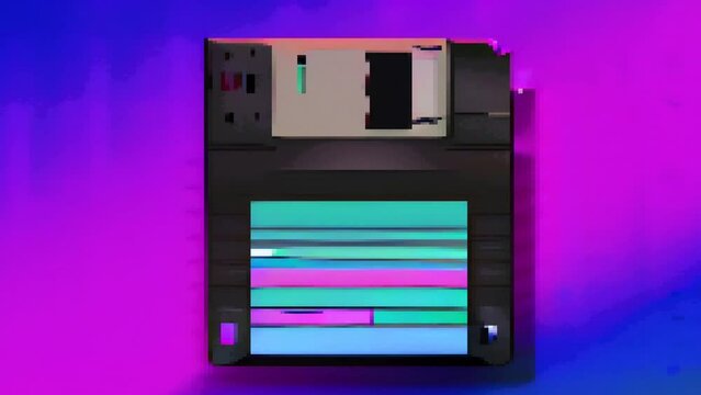 Computer Floppy Disk Retro Motion Pixel Art Animation Gif 80s 90s