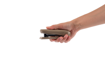 Stapler Pliers and a hand on a transparent background