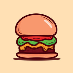 Burger illustration vector design