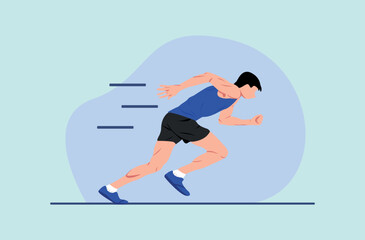 vector illustration design of people running sports