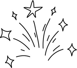 Fireworks Hand Drawn Doodle