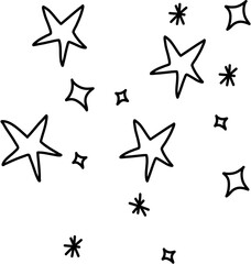 Obraz premium Fireworks Hand Drawn Doodle