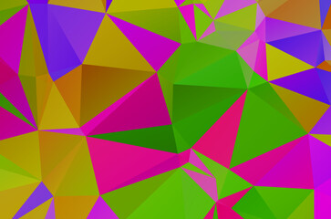 Obraz premium Vector, multicolor geometric background. Triangles, triangulation. Geometric mosaic, colored triangles, application in origami style