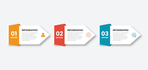 Vector infographic design template with 3 options or steps