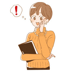 顔に手を当てて笑顔の日本人女性