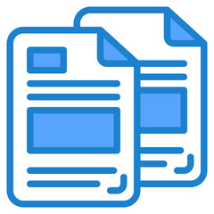 Copy blue style icon