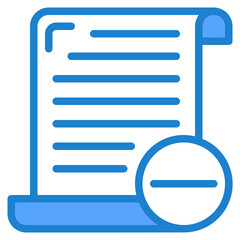Delete file blue style icon