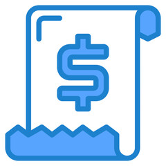 Invoice blue style icon