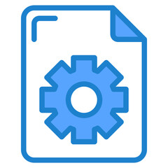 Setting blue style icon