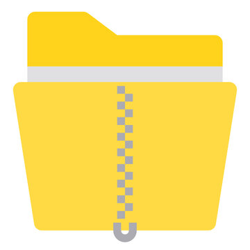 Zip File Flat Style Icon