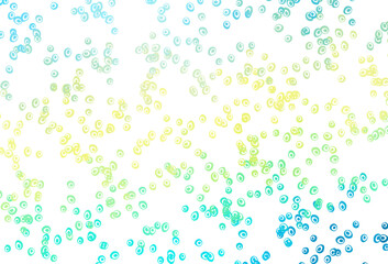 Light Blue, Yellow vector backdrop with dots.