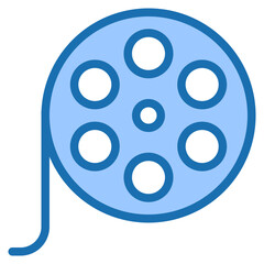 Film reel blue style icon