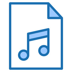 Music file blue style icon