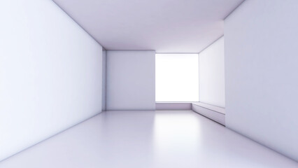 Fototapeta premium Empty room with Wall Background. 3D illustration, 3D rendering 