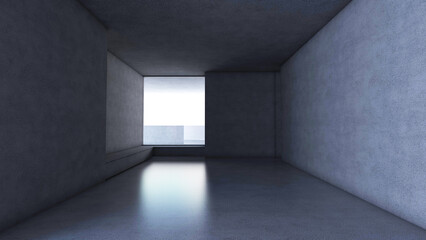 Empty room with Wall Background. 3D illustration, 3D rendering