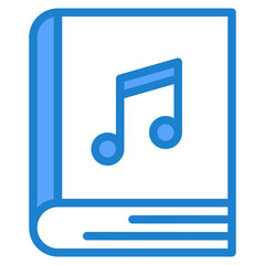 Music book blue style icon