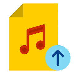 Music up flat style icon