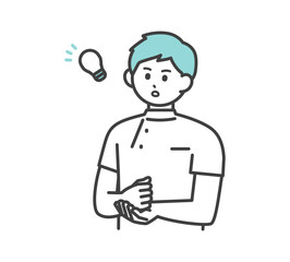 .医療従事者の表情とジェスチャーのイラスト素材