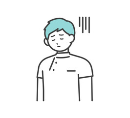 .医療従事者の表情とジェスチャーのイラスト素材