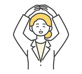 医療従事者手がまるのジェスチャーをするイラスト素材