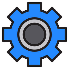 Gear color line style icon