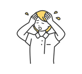 .医療従事者の表情とジェスチャーのイラスト素材