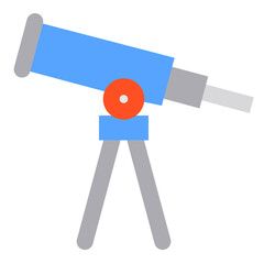 Telescope flat style icon