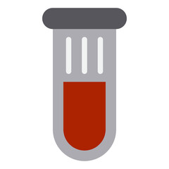 Test tube flat style icon
