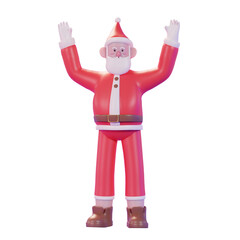3d Santa Claus celebrating Christmas
