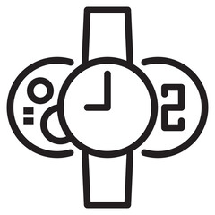 Customize watch faces outline style icon