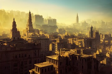 Sun rises on an ancient, powerful city..