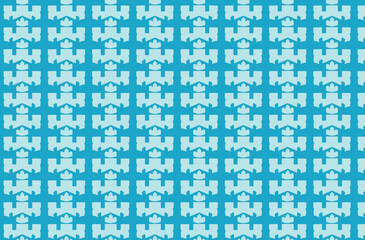 Blue seamless pattern with blue flowers