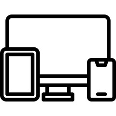 Responsive outline icon