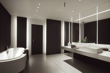 Obraz na płótnie Canvas Modern bathroom interior