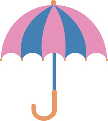 Cartoon Open Umbrella Element 