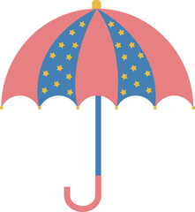 Cartoon Open Umbrella Element 