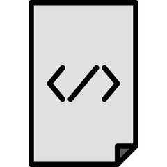 Source code blue outline icon