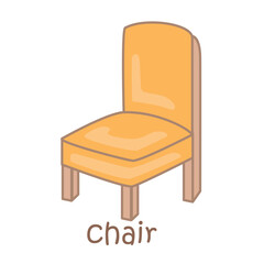 Alphabet C For Chair Illustration Vector Clipart