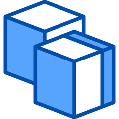 Module blue outline icon