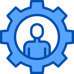 Profile blue outline icon