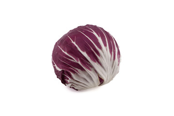 Radicchio red salad isolated on white