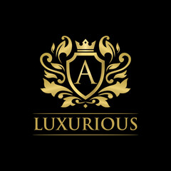 Luxury Logo template in vector for Restaurant, Royalty, Boutique, Cafe, Hotel, Heraldic, Jewelry, Fashion and other vector illustration