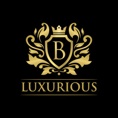 Luxury Logo template in vector for Restaurant, Royalty, Boutique, Cafe, Hotel, Heraldic, Jewelry, Fashion and other vector illustration
