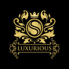 Luxury Logo template in vector for Restaurant, Royalty, Boutique, Cafe, Hotel, Heraldic, Jewelry, Fashion and other vector illustration