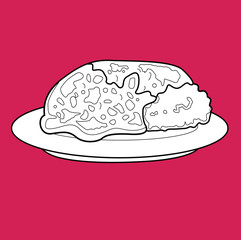 Curry Rice Japanese Food Digital Stamp