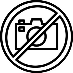 No camera outline icon