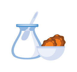 milk and cookies icon