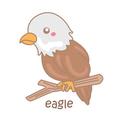 Alphabet E For Eagle Illustration Vector Clipart