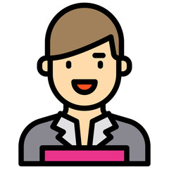 Avatar_1 filled outline icon